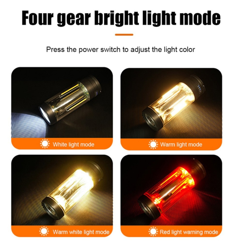 3 - in - 1 Lamp Camping Double light source Rechargeable