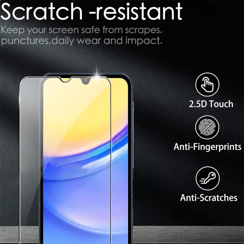 2Pcs For Samsung Galaxy A55 5G Tempered Glass Screen Protector with Camera Lens Film