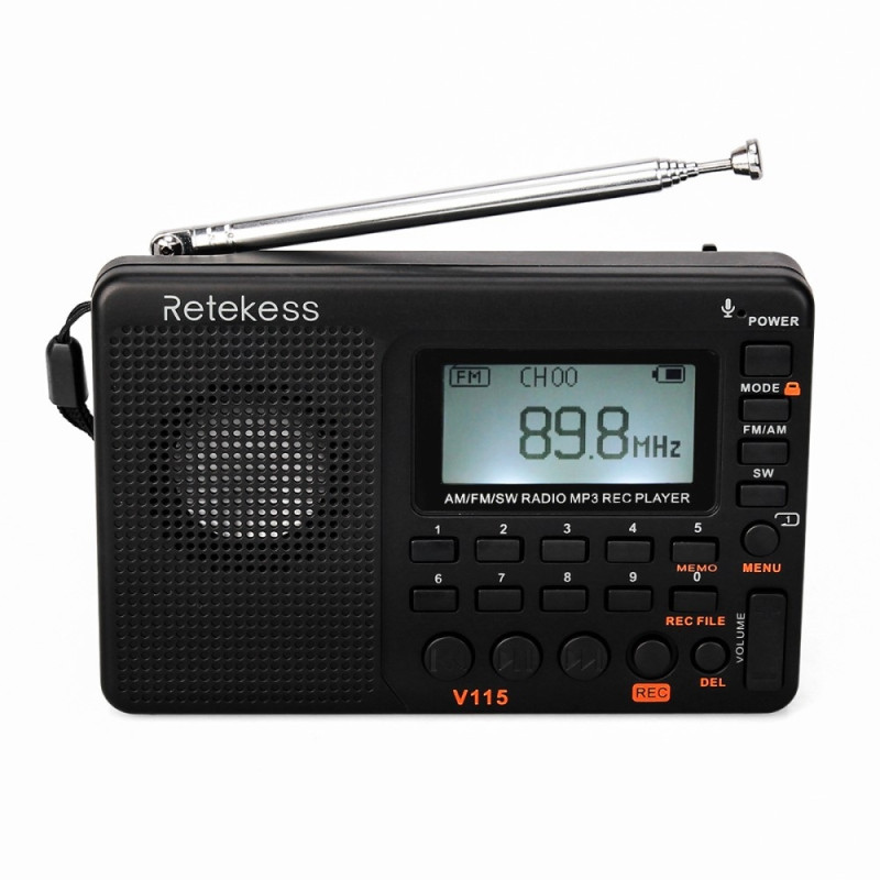 RETEKESS Portable FM AM Radio MP3 Player with Digital Display
