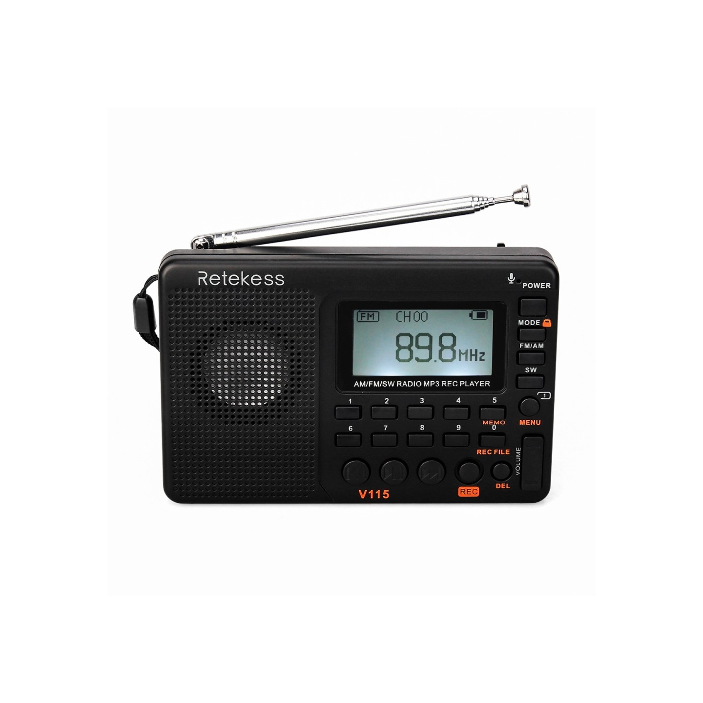 RETEKESS Portable FM AM Radio MP3 Player with Digital Display