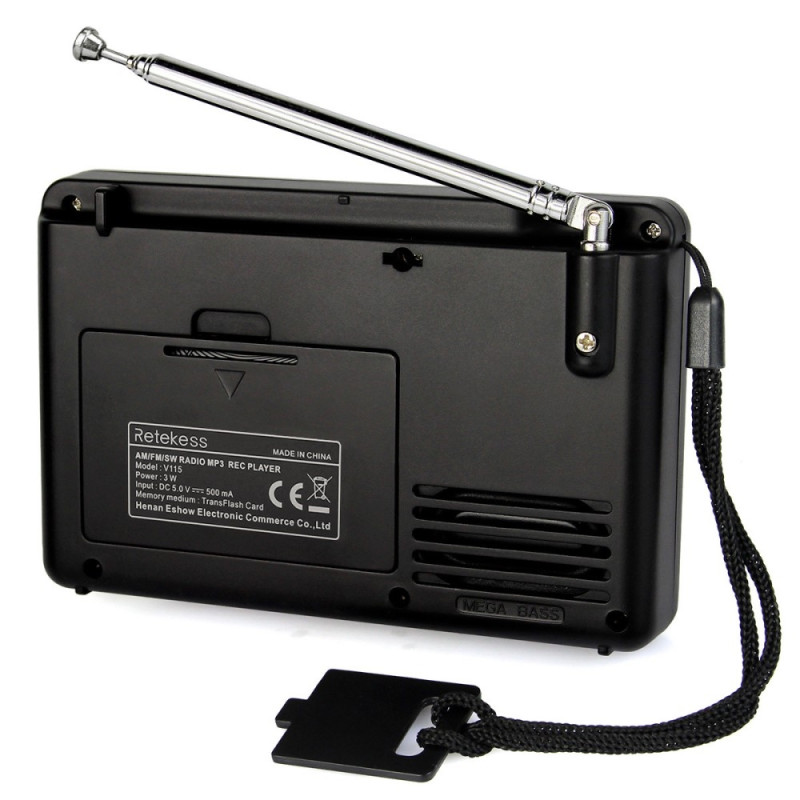 RETEKESS V - 115 bærbar FM AM - radio MP3 - spiller med digital skjerm