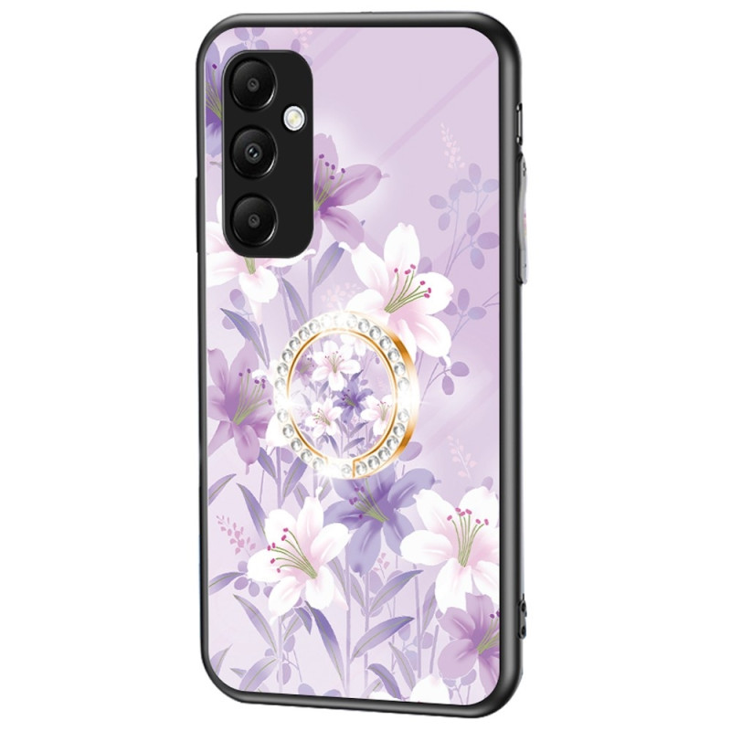 Samsung Galaxy A35 5G:lle Karkaistu lasikuori rengaskannatinpuhelin kansi - Magnolia