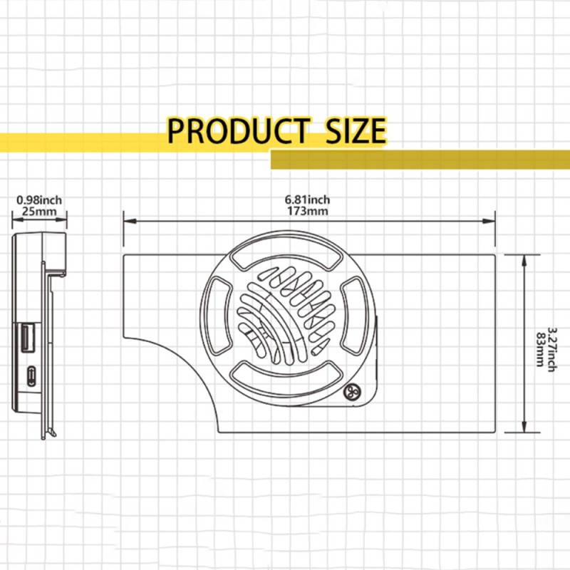 Kompatibel med Nintendo Switch OLED Dock Cooling Fan Back Cover Cooler
