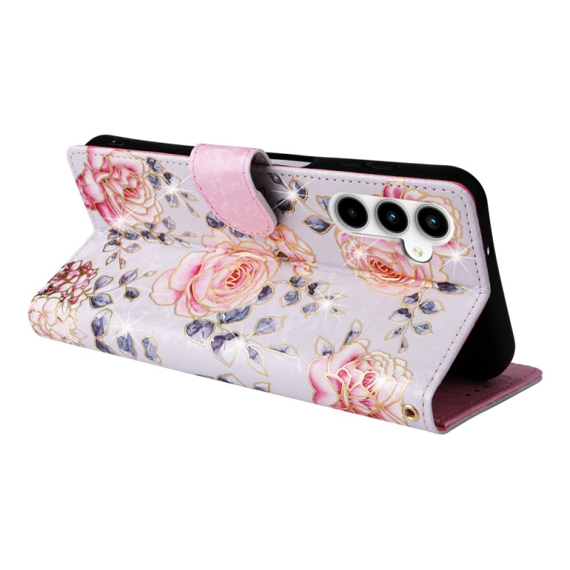 Til Samsung Galaxy A35 Lommebok - deksel Blomster