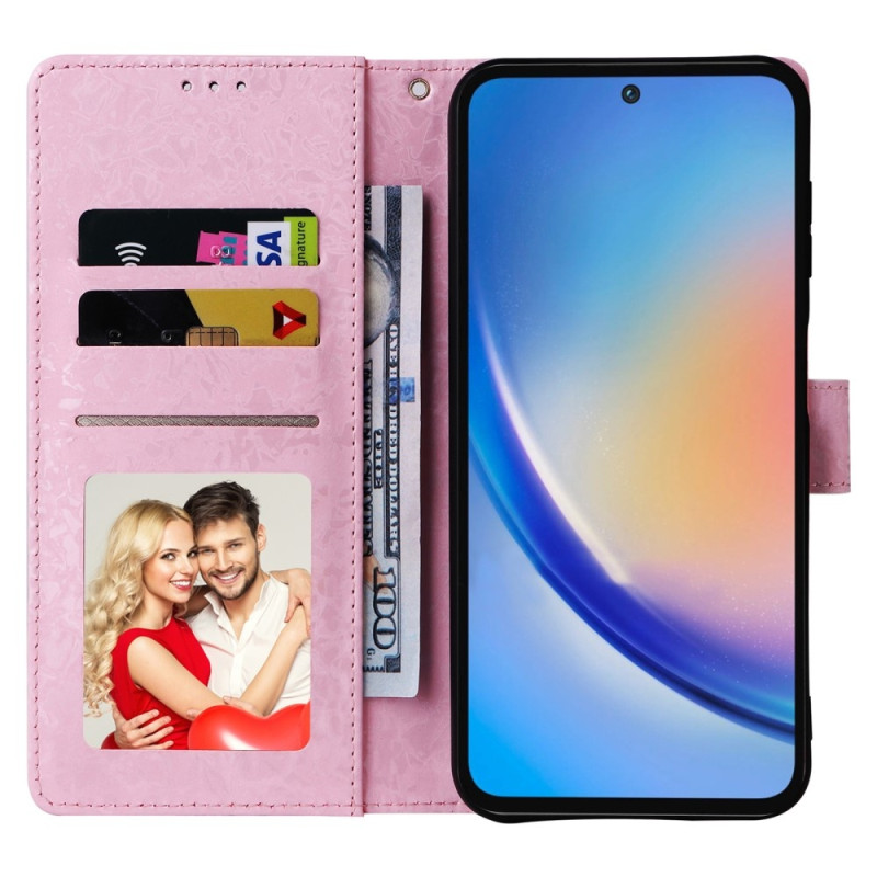 Samsung Galaxy A35 5G - nahkakotelo RFID - esto korttipaikoilla Puhelimen suojus - Colorful Flower