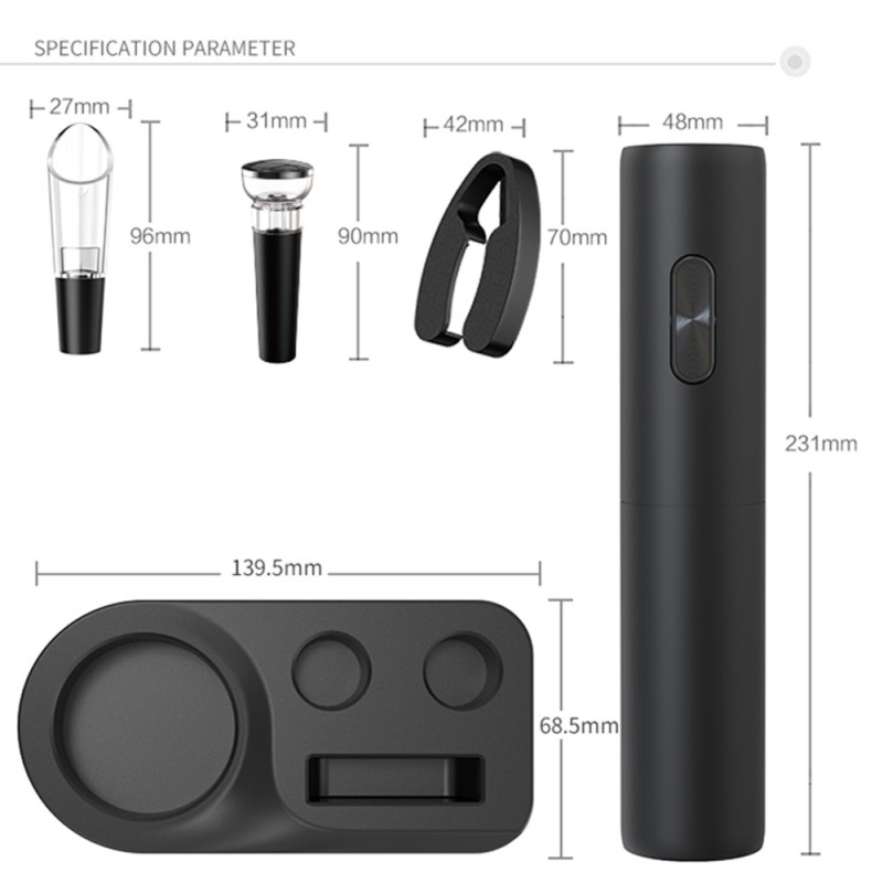 5 - in - 1 Electric Wine Opener with fine accessories