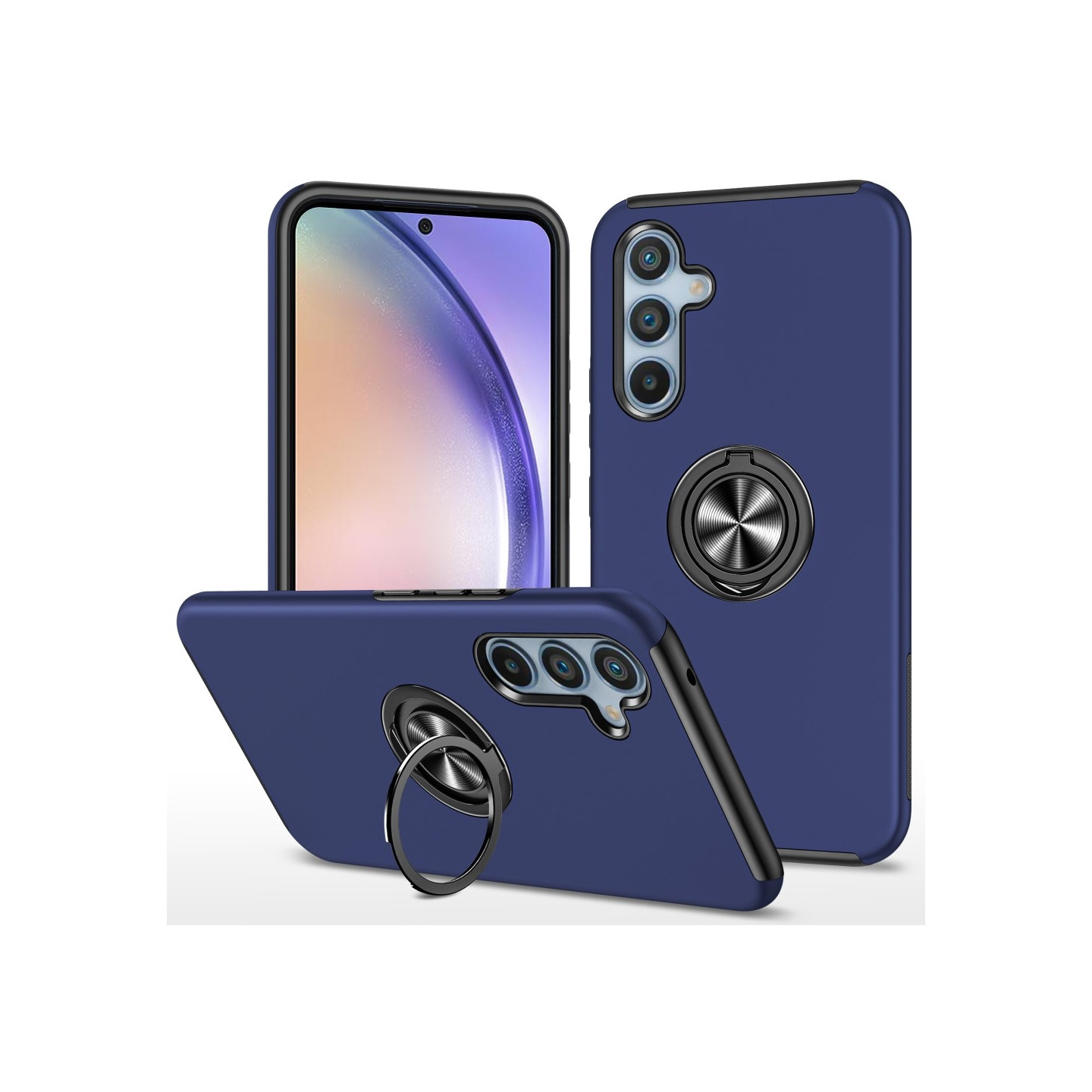 Samsung Galaxy A55 Finger Ring Kickstand Hybrid Case