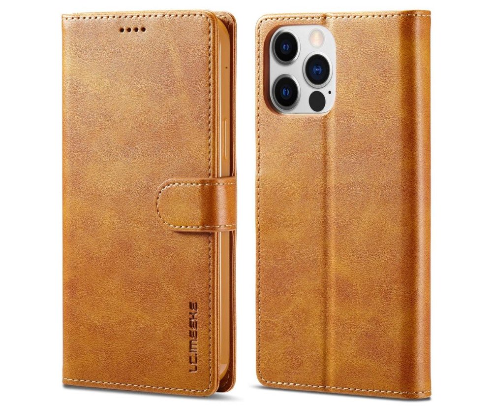 LC.IMEEKE Wallet Case till iPhone 15 Pro Max - Brun