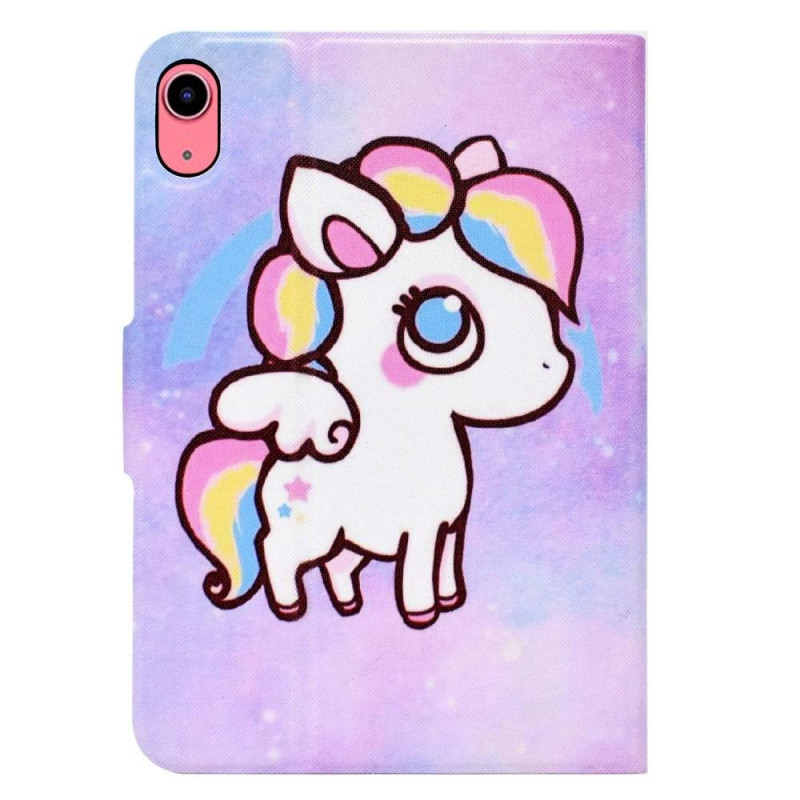 For iPad 10.9 (2022) Tablet Case Cover Foldable Stand - Colorful Pony