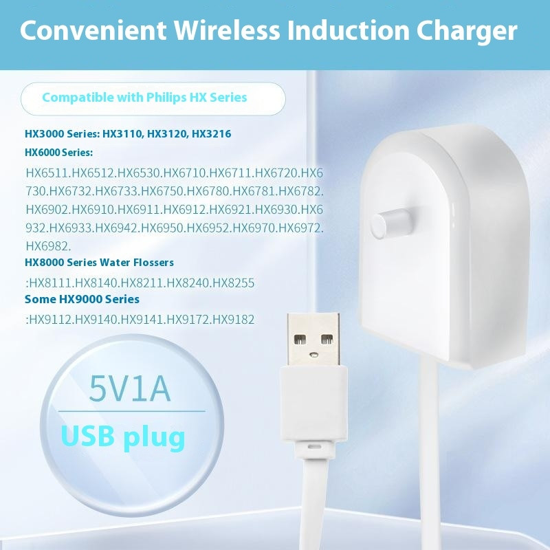 Charger Dock For Philips HX8211/HX6100/HX6730/HX3216 Electric Toothbrush Charging Base