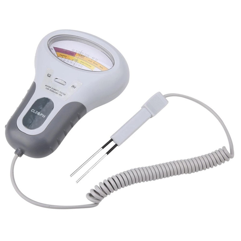 Testeri vedenlaadulle 2-in-1 pH/klooritaso CL2 -mittari näytöllä allas- ja kylpyläkäyttöön