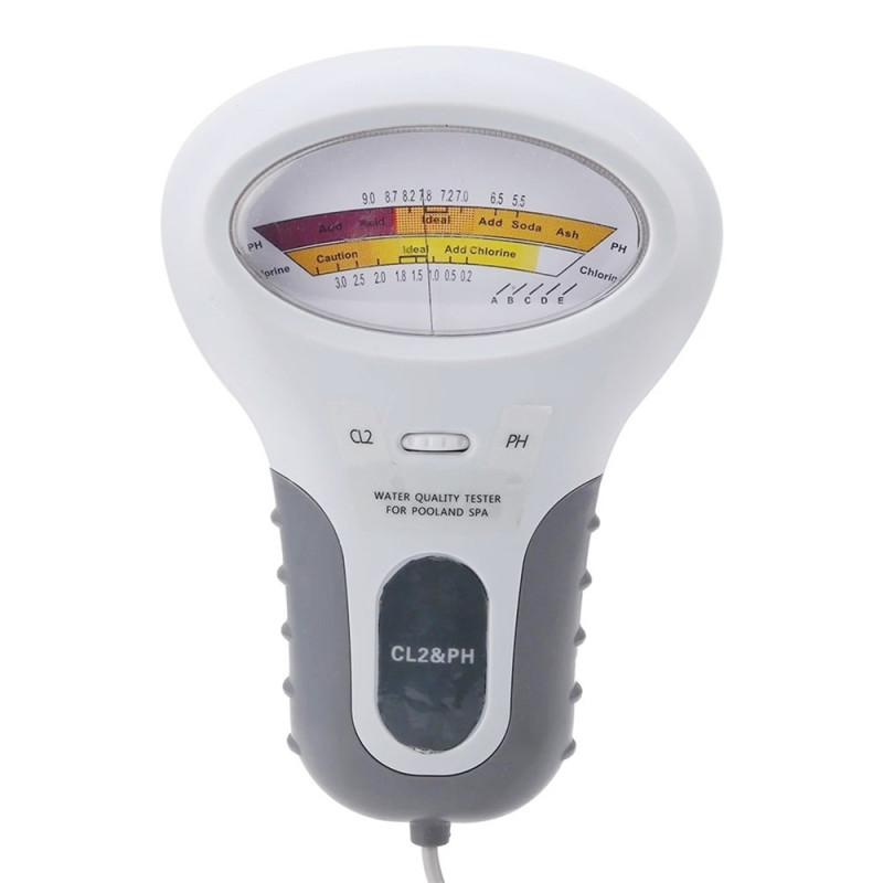 Vandkvalitetstester 2-i-1 pH/klorniveau CL2-måler med display til poolspa