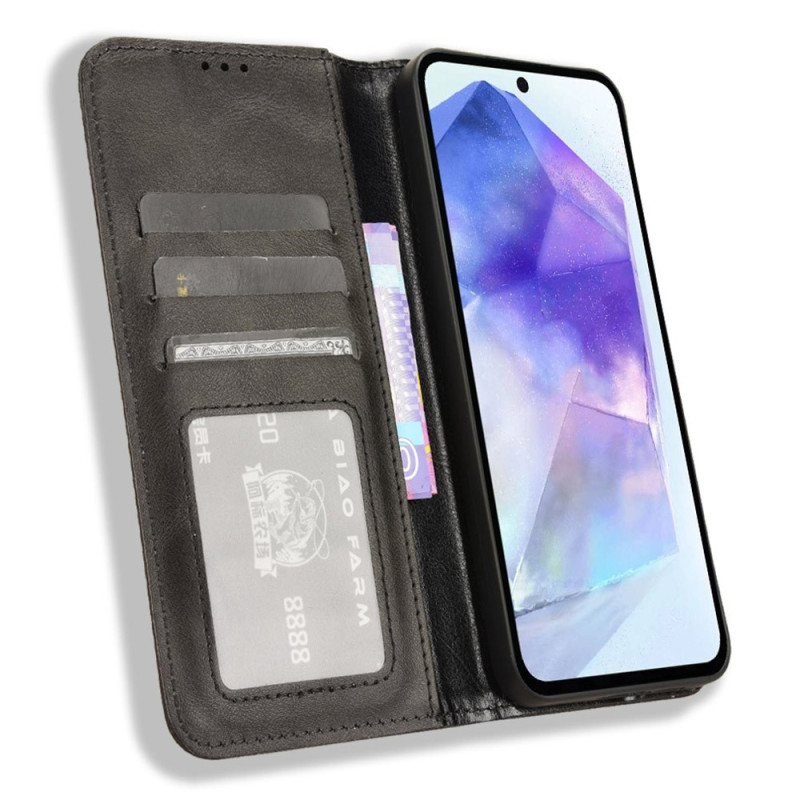 Wallet Stand Flip - telefonetui til Samsung Galaxy A35 5G - Sort