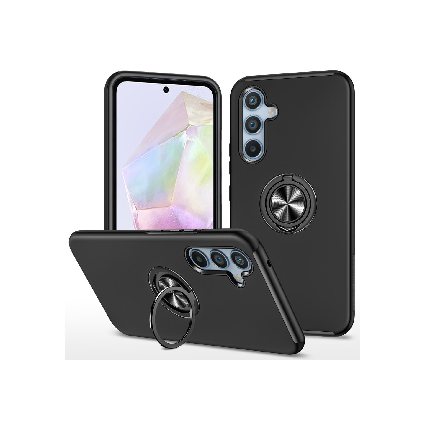 Samsung Galaxy A35 Fingerring Kickstand Hybrid Taske