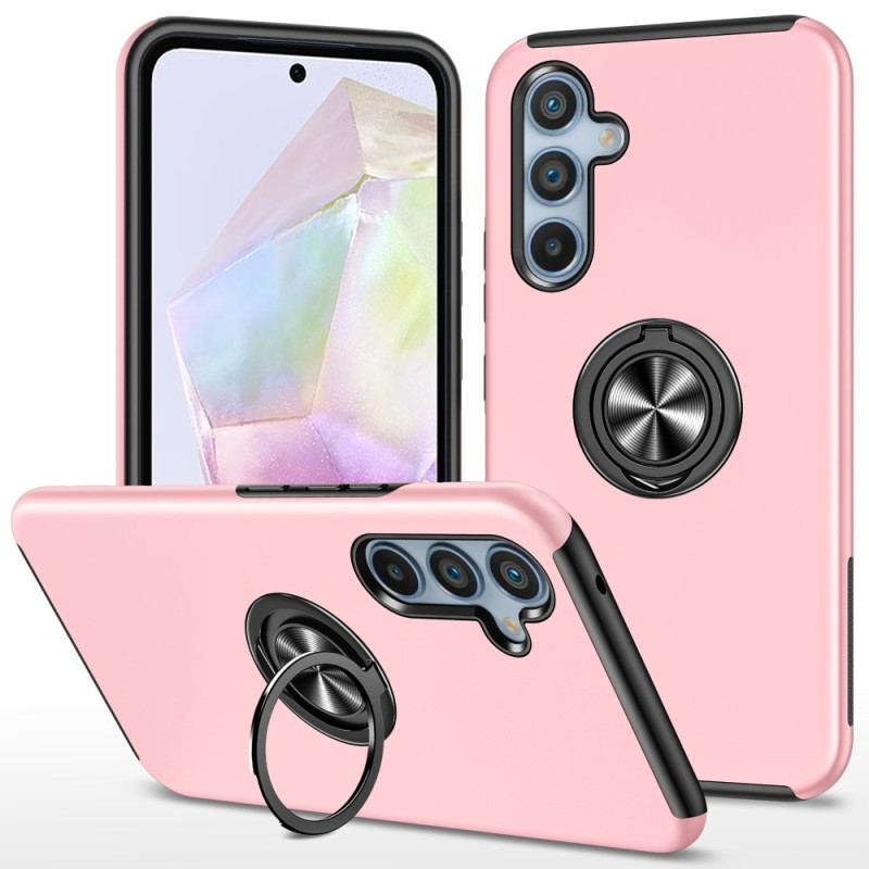 Samsung Galaxy A35 Hybrid Deksel Med Fingerring - Rosa