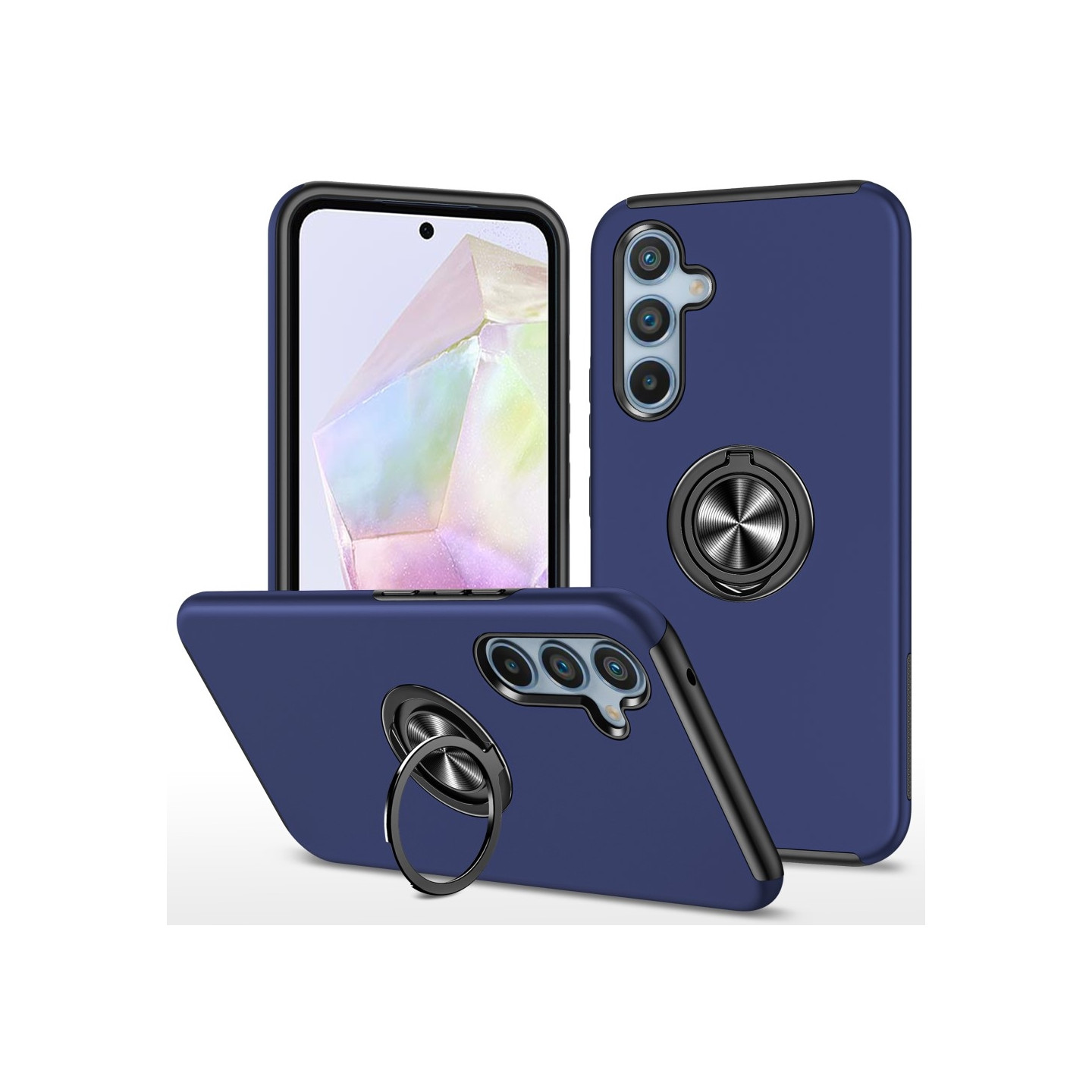 Samsung Galaxy A35 Fingerring Kickstand Hybrid Taske