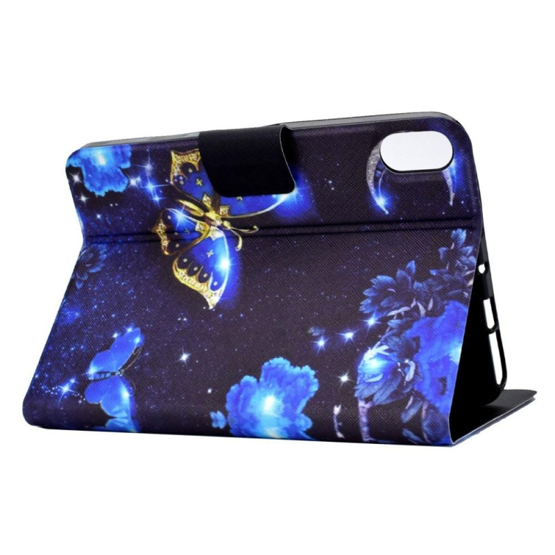 Apple iPad 10.9 2022 Sammenleggbart Taske Kortholder - Blå Sommerfugl