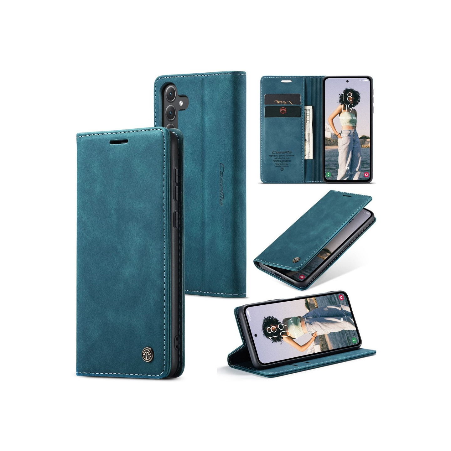 CASEME Retro Lompakkokotelo Samsung Galaxy A35