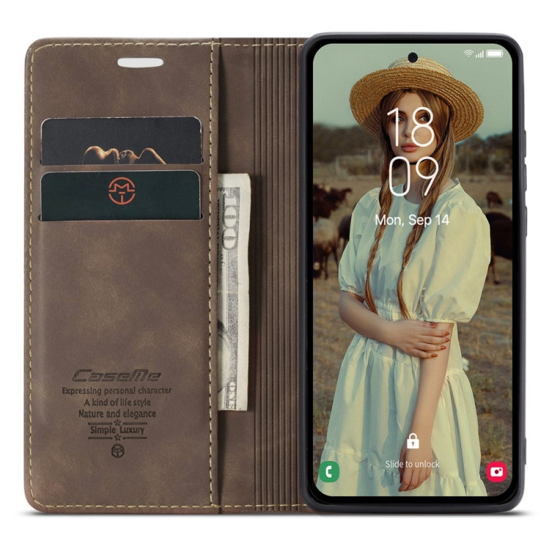 CASEME Lommebok - deksel Samsung Galaxy A35 5G - Kaffe