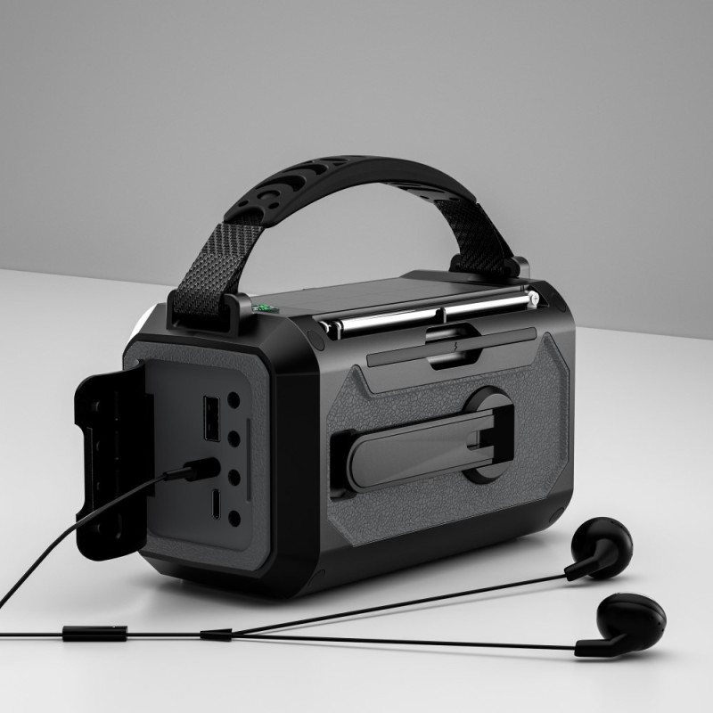 käsikampi Radio 12000mAh Power Bank Akku taskulamppu Aurinkolataus