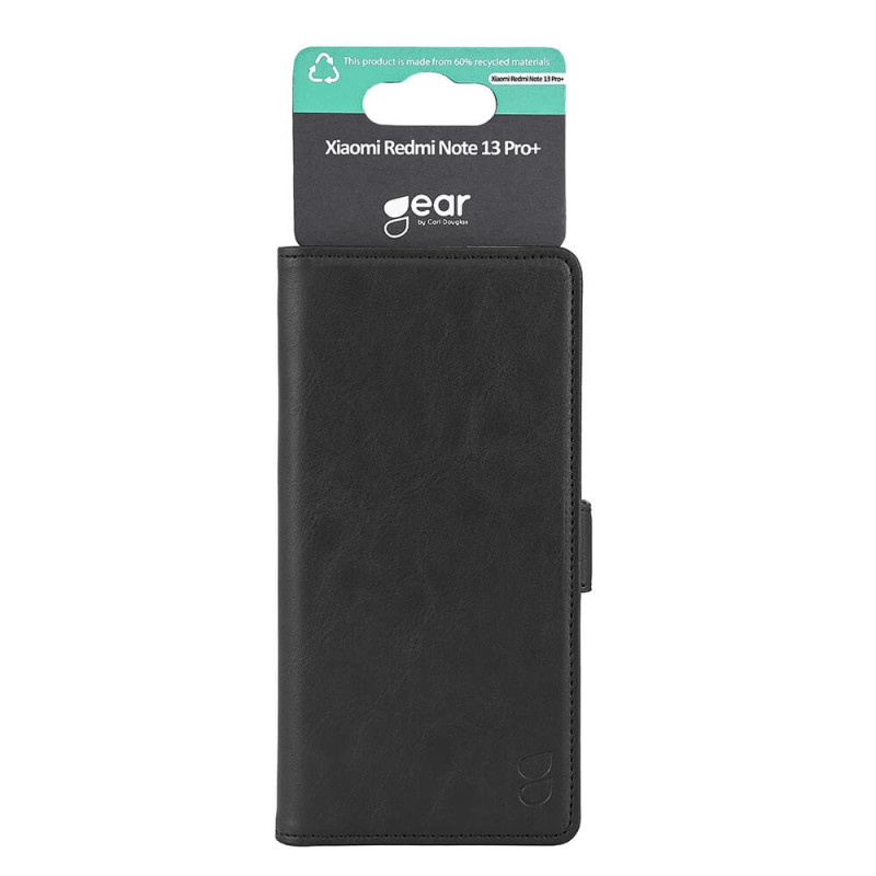 GEAR Wallet cover, sort til Xiaomi Redmi Note 13 Pro+