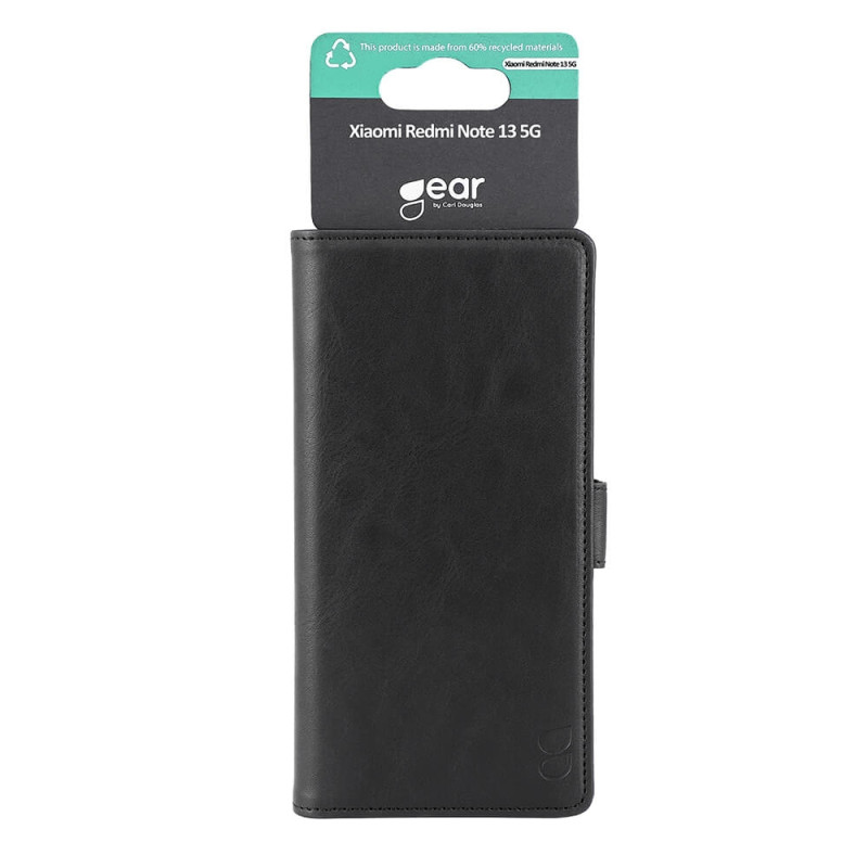 GEAR Wallet kotelo, musta Xiaomi Redmi Note 13 Pro 5G
