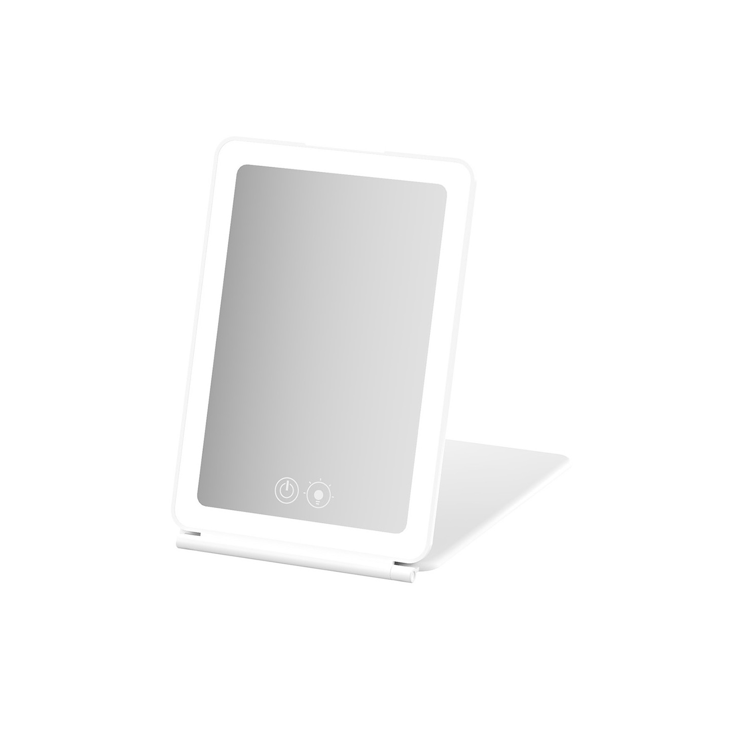 Foldable portable LED makeup mirror with 3X magnification