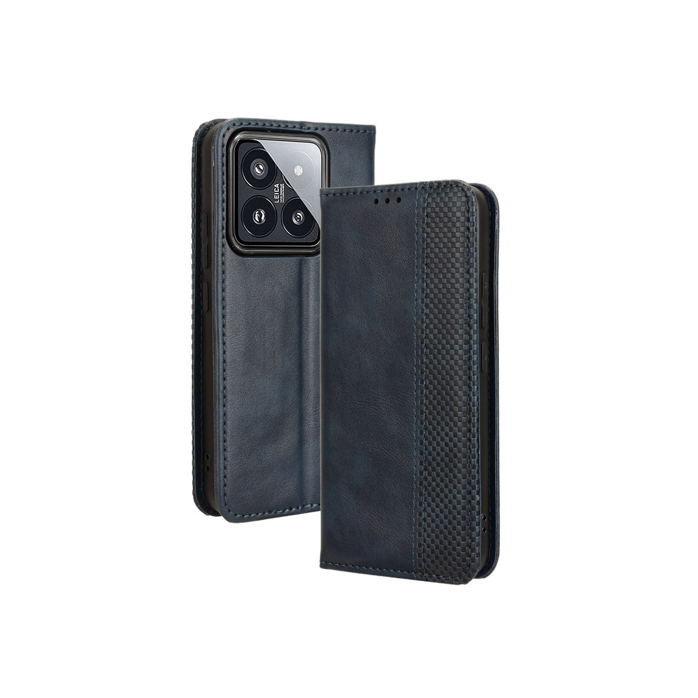 Til Xiaomi 14 Vintage Lommebok - deksel/deksel - Blå