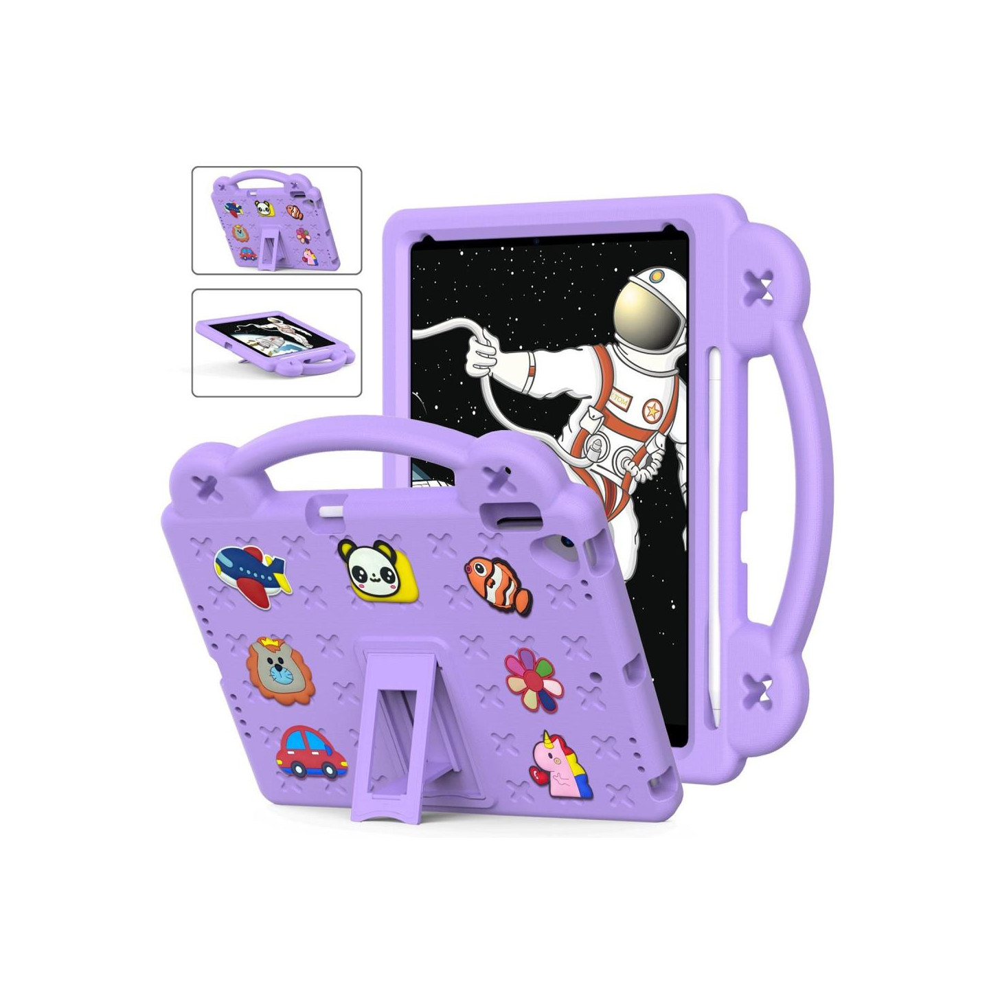 Apple iPad 10.2 2021 2020 2019 Shockproof EVA Foam Stand Shell - Purple