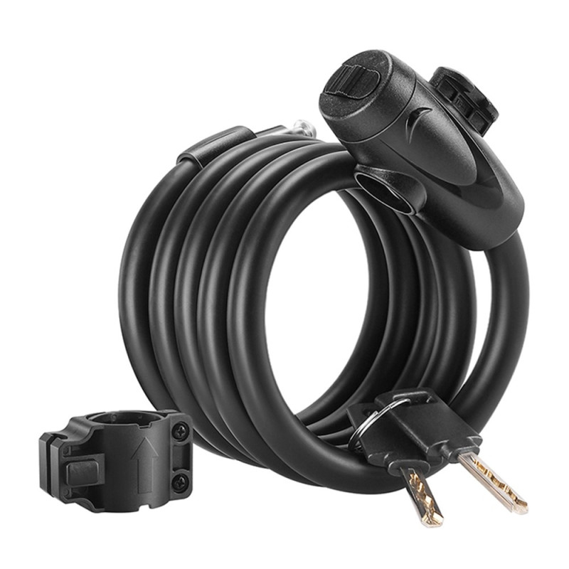 WEST BIKING 1,2m Pyörän lukko Jäätymisenesto Teräskaapeli Varkaudenestolukko