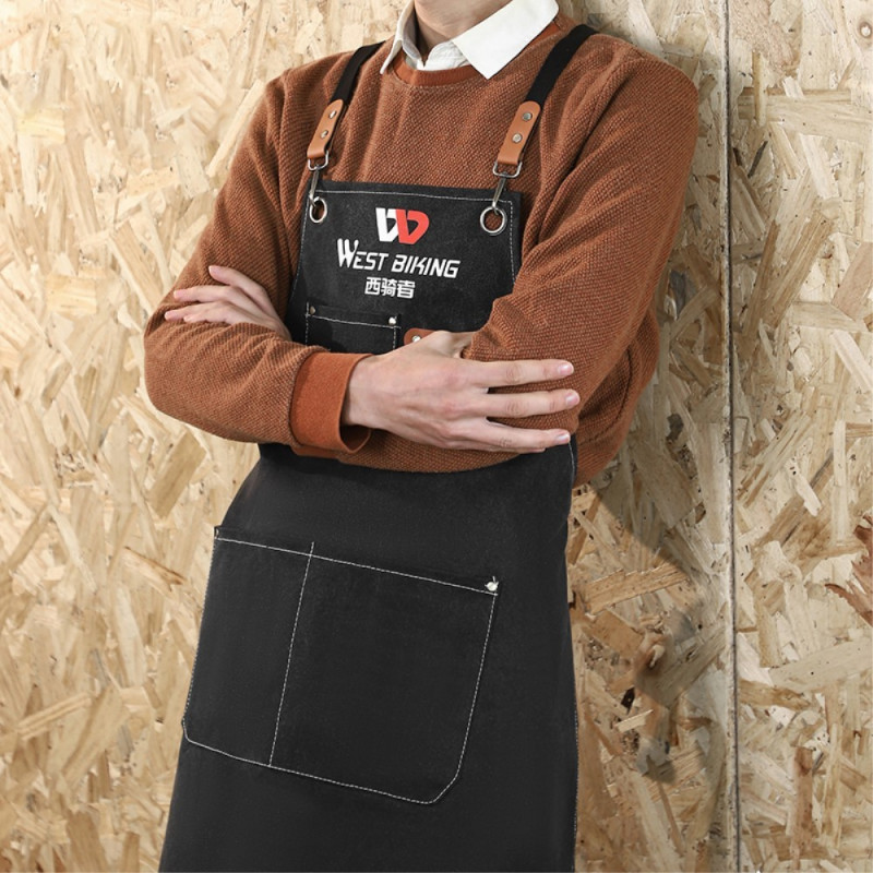 WEST BIKING Apron Canvas Apron for woodworker mechanics