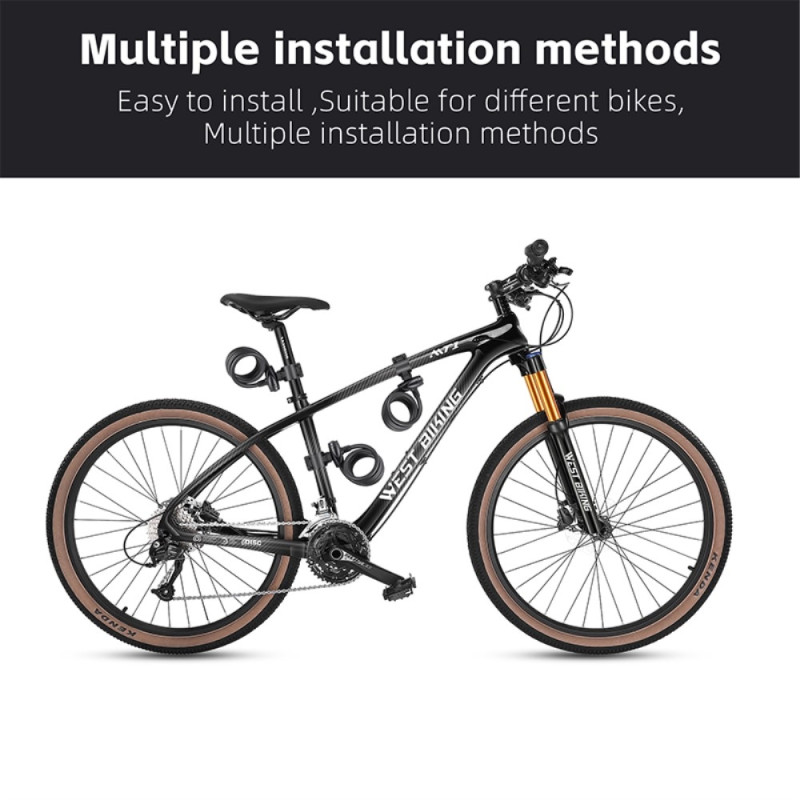 WEST BIKING 1.2m Bicycle lock Anti - freeze Steel cable Anti - theft