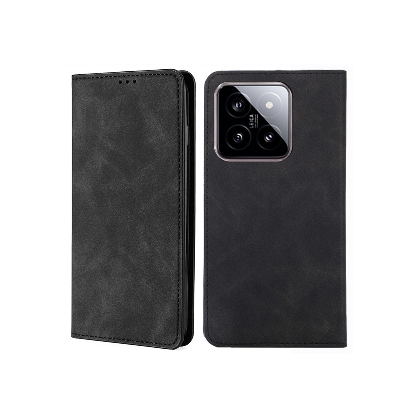 Til Xiaomi 14 Deksel Lommebok - deksel Svart