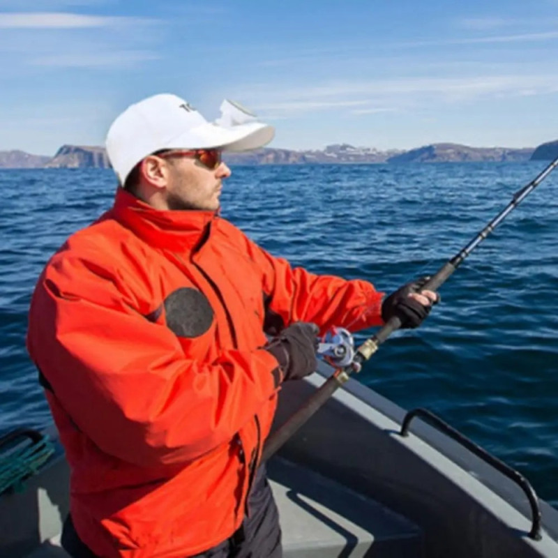 Summer Sun protection hat Fan baseball cap - White