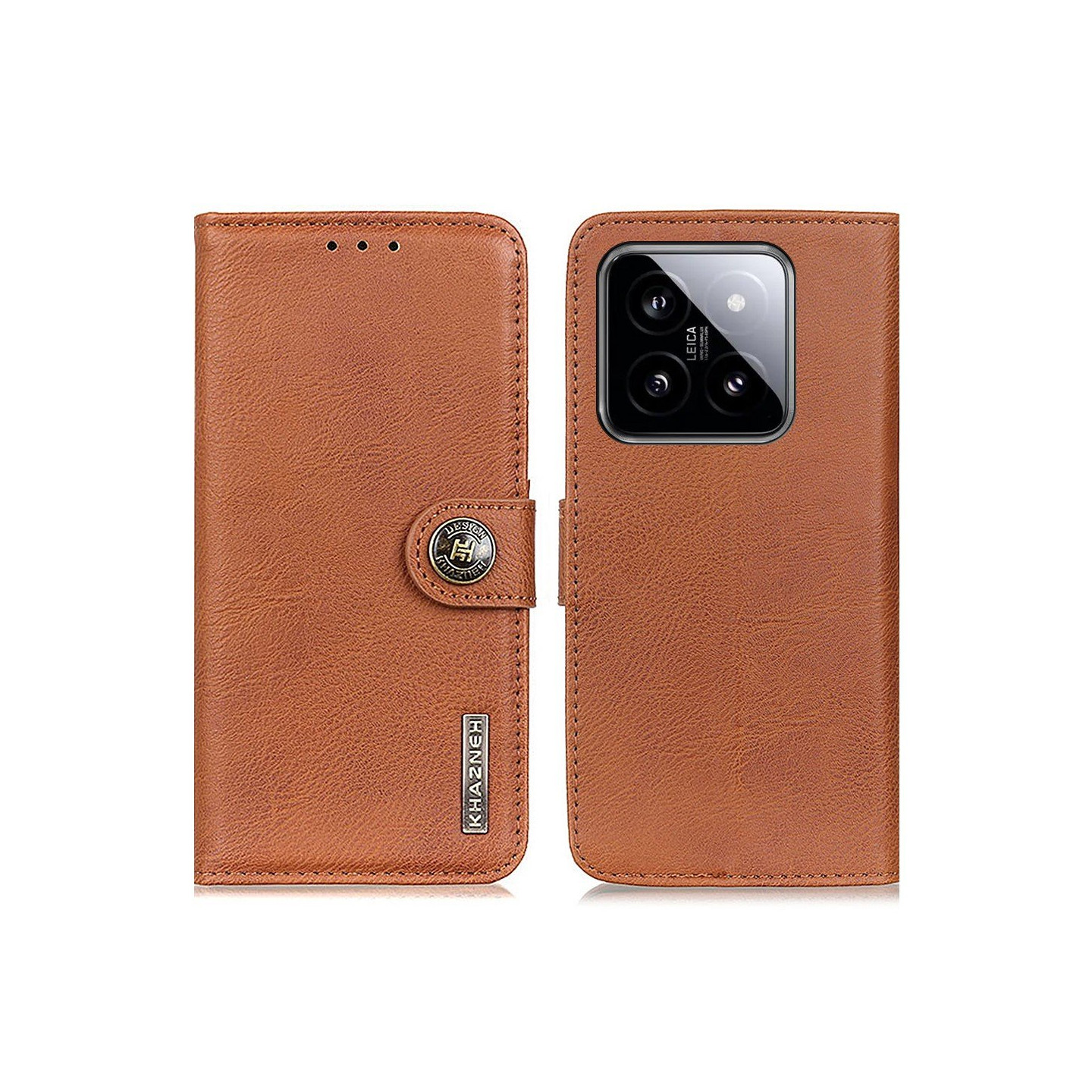 KHAZNEH Til Xiaomi 14 Case Shell Brun