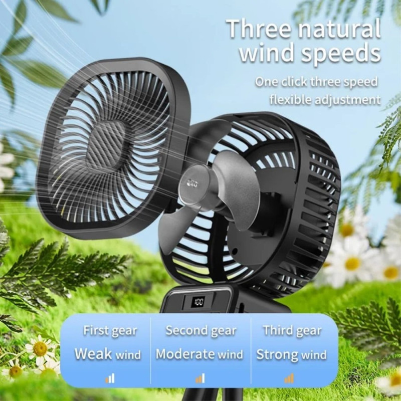 6" fan køleventilator + stativ til camping barnevogn