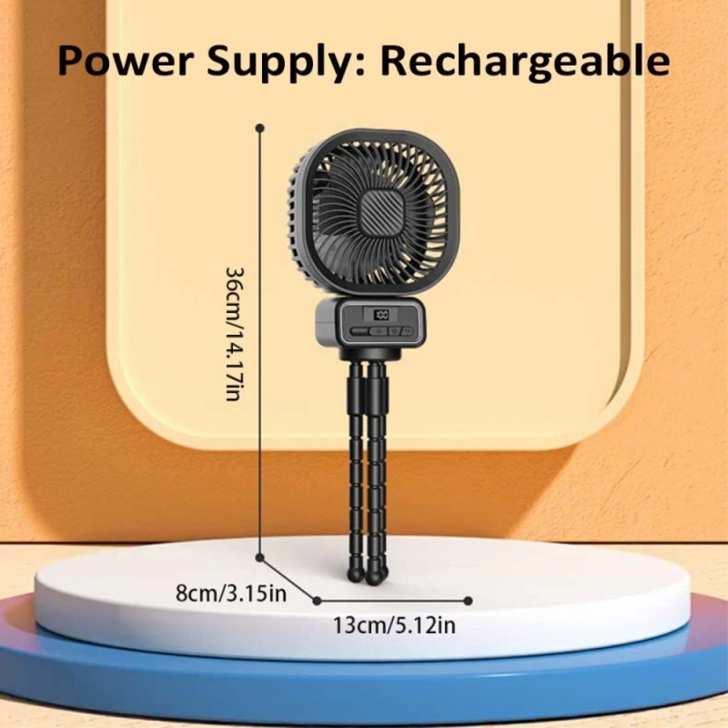 6" multifunksjonell kjøleviftevifte+stativ for barnevogncamping