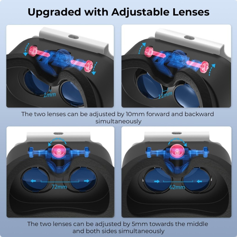 DEVASO compatible with Nintendo Switch VR headset with adjustable head strap