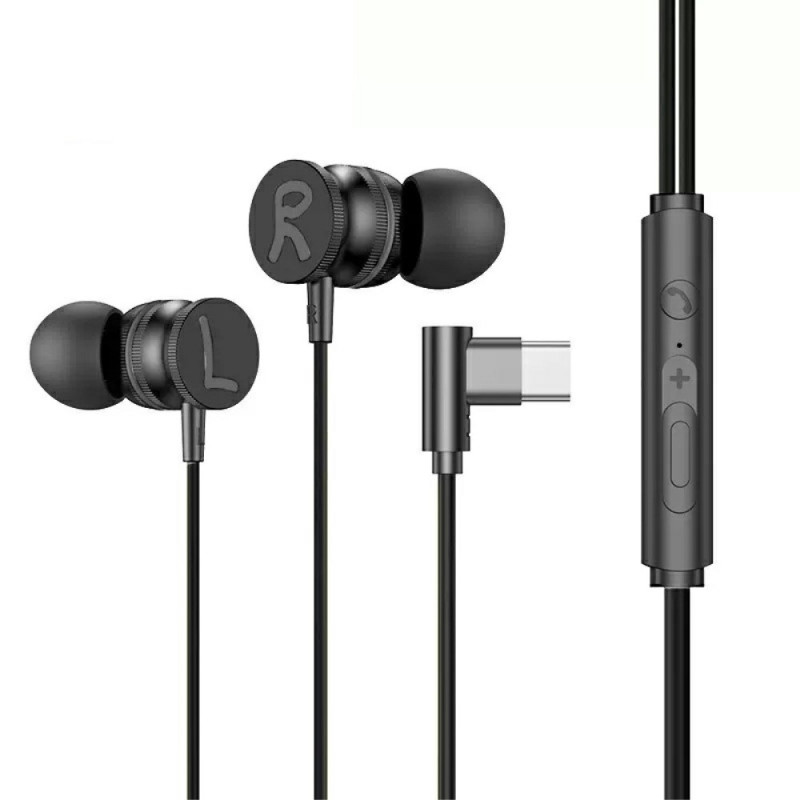 USB - C Headphone with Mic Magnetic In - ear Gaming - Black