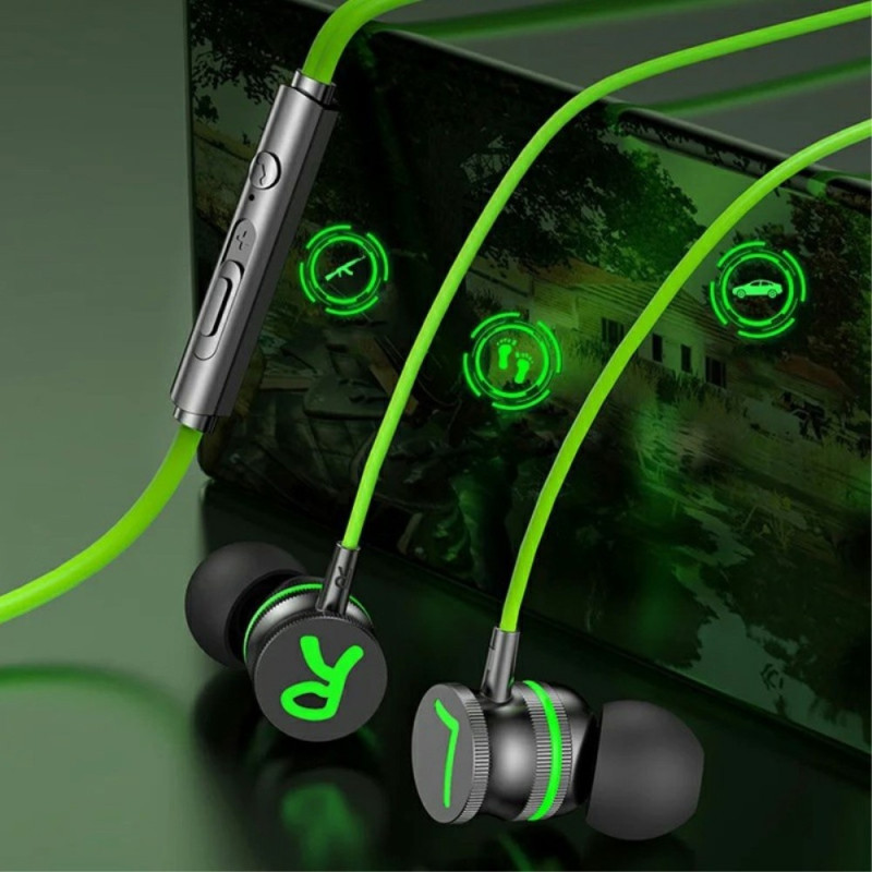 USB - C hovedtelefon med mikrofon magnetisk in - ear gaming - Sort