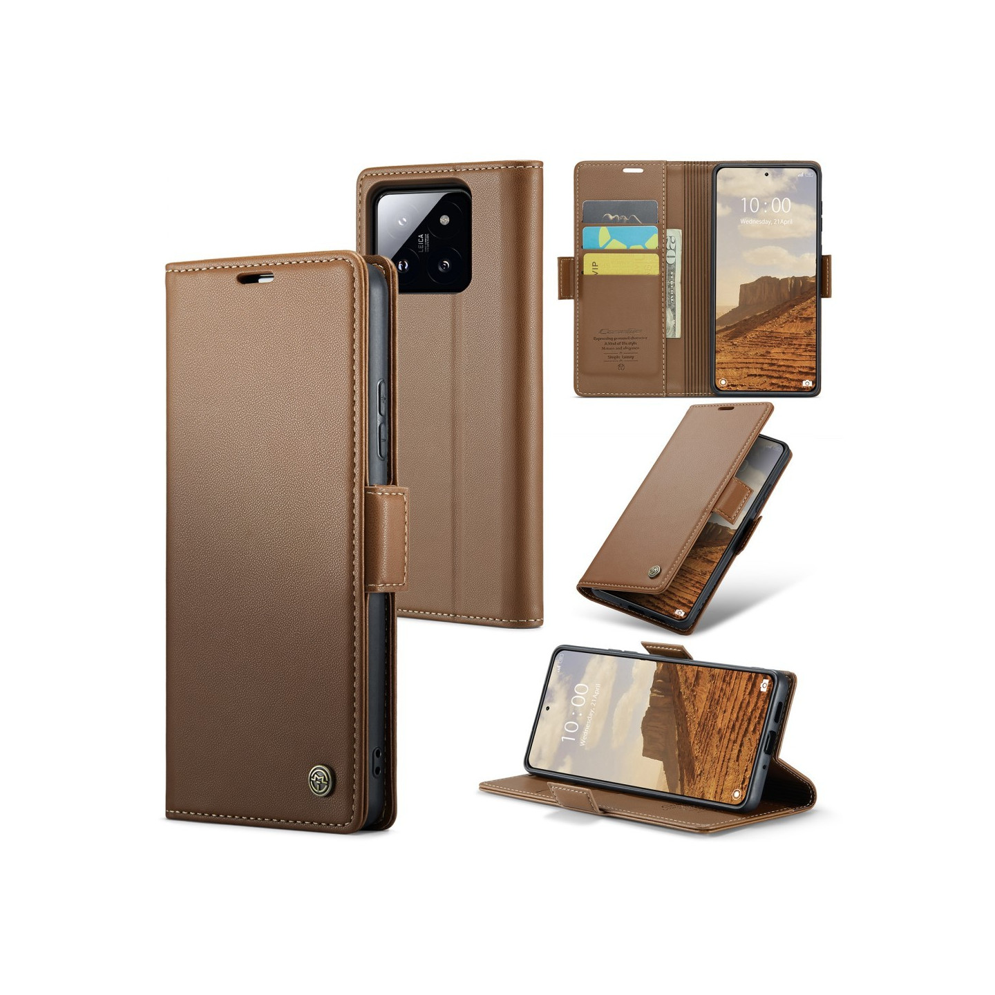 CASEME Retro Lompakkokotelo Xiaomi 14