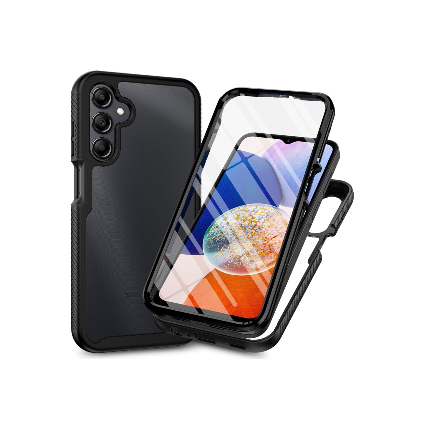 For Samsung Galaxy A15 Case PC+TPU Shock Absorbing Mobile Phone Back Shell