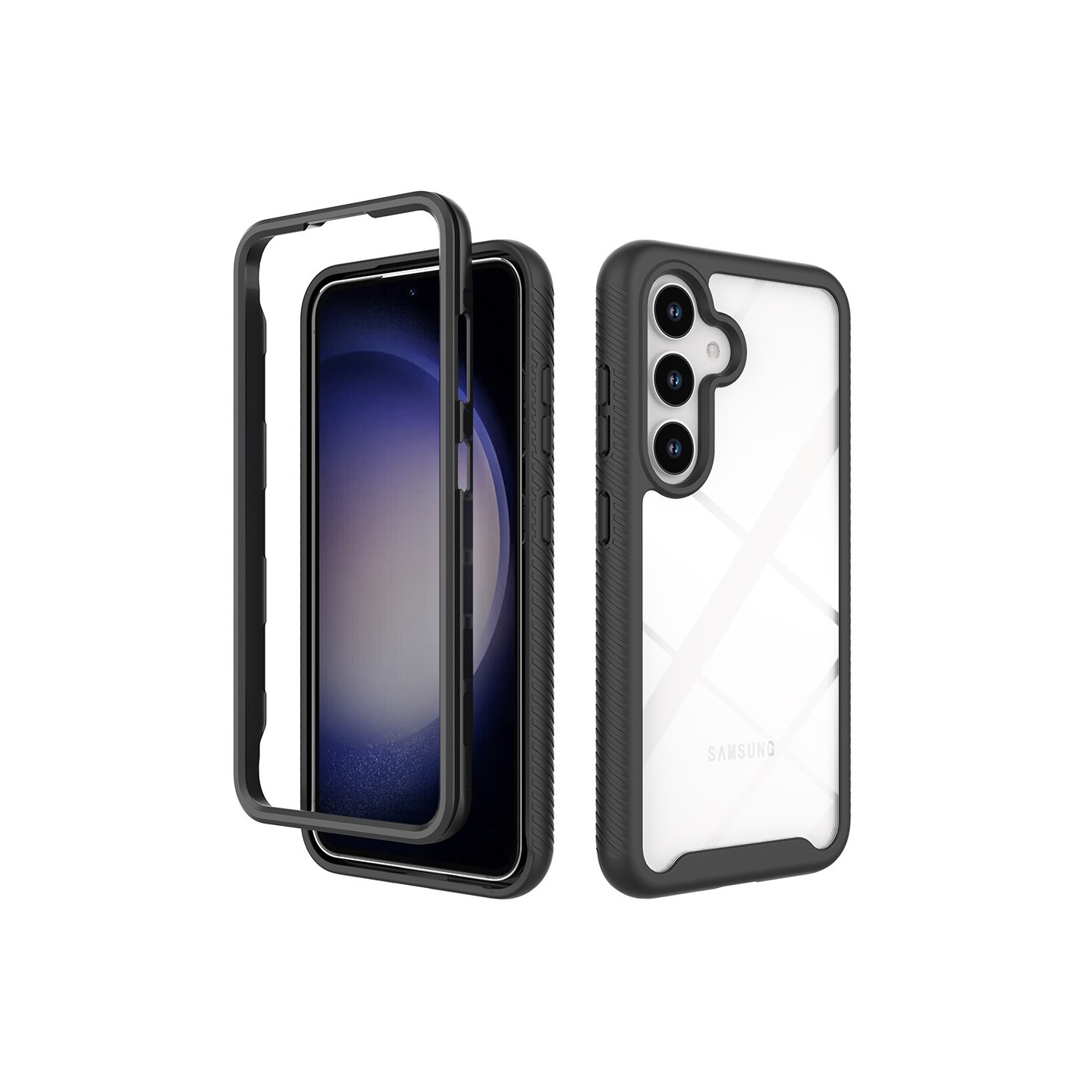 Til Samsung Galaxy S24 PC+TPU - deksel med støtsikker telefonveske