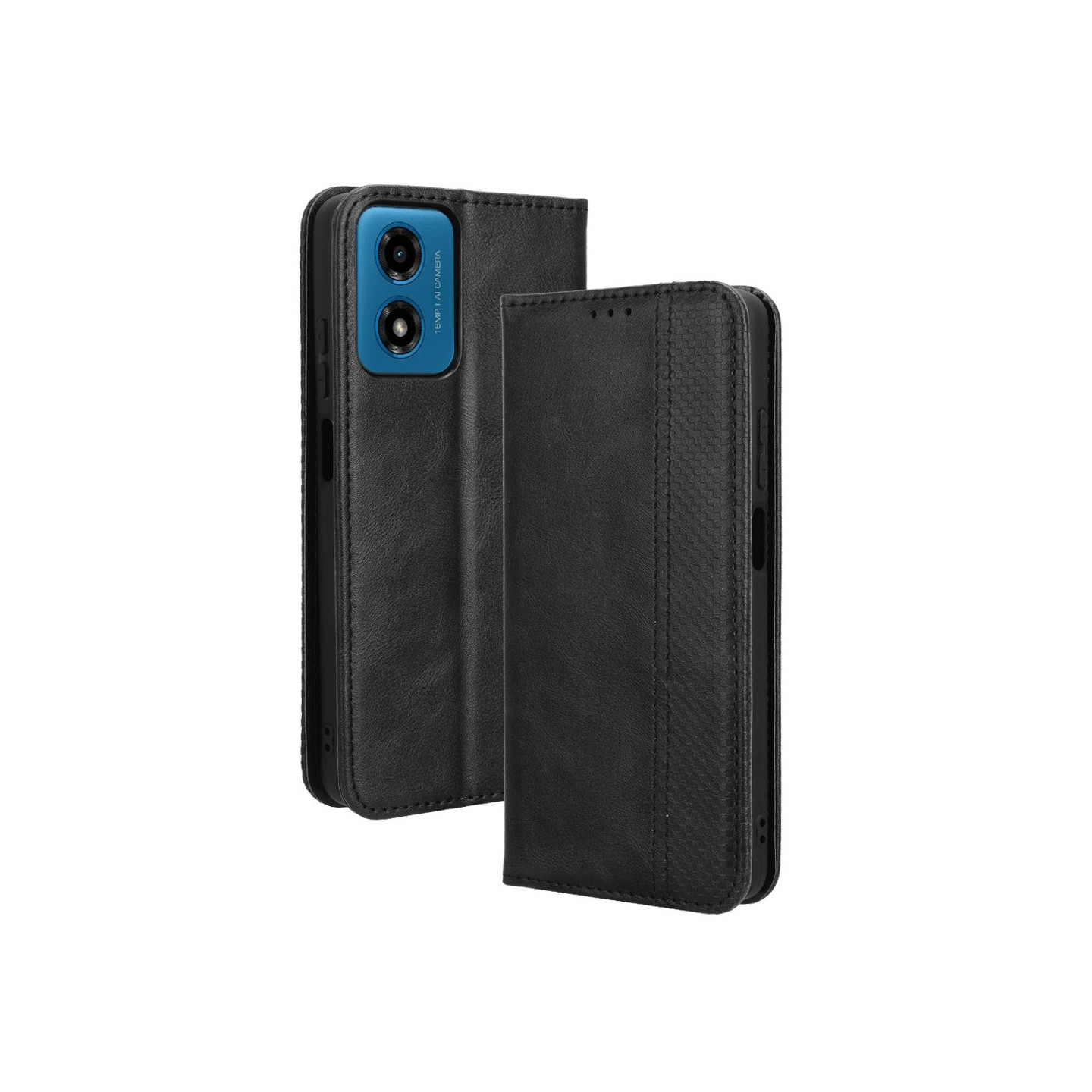 Til Motorola Moto G04 4G/G24 Power Case Lommebok - deksel