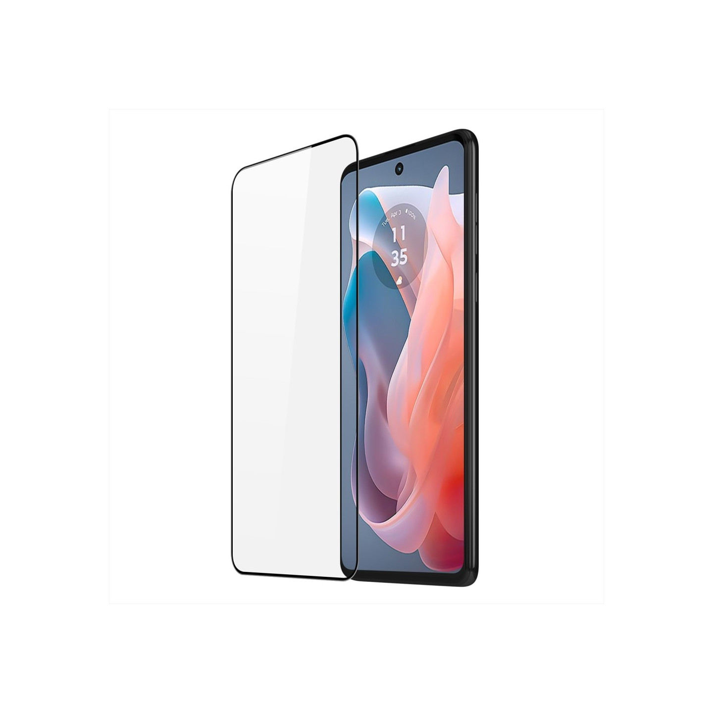 DUX DUCIS Motorola Moto G04 4G:lle täysin peittävälle karkaistulle lasille