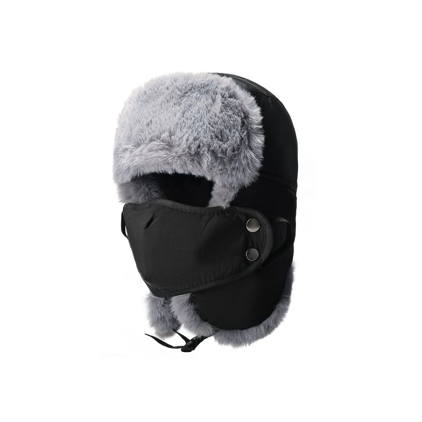 Winter hat with thick fleece-lined earflap and windproof cap