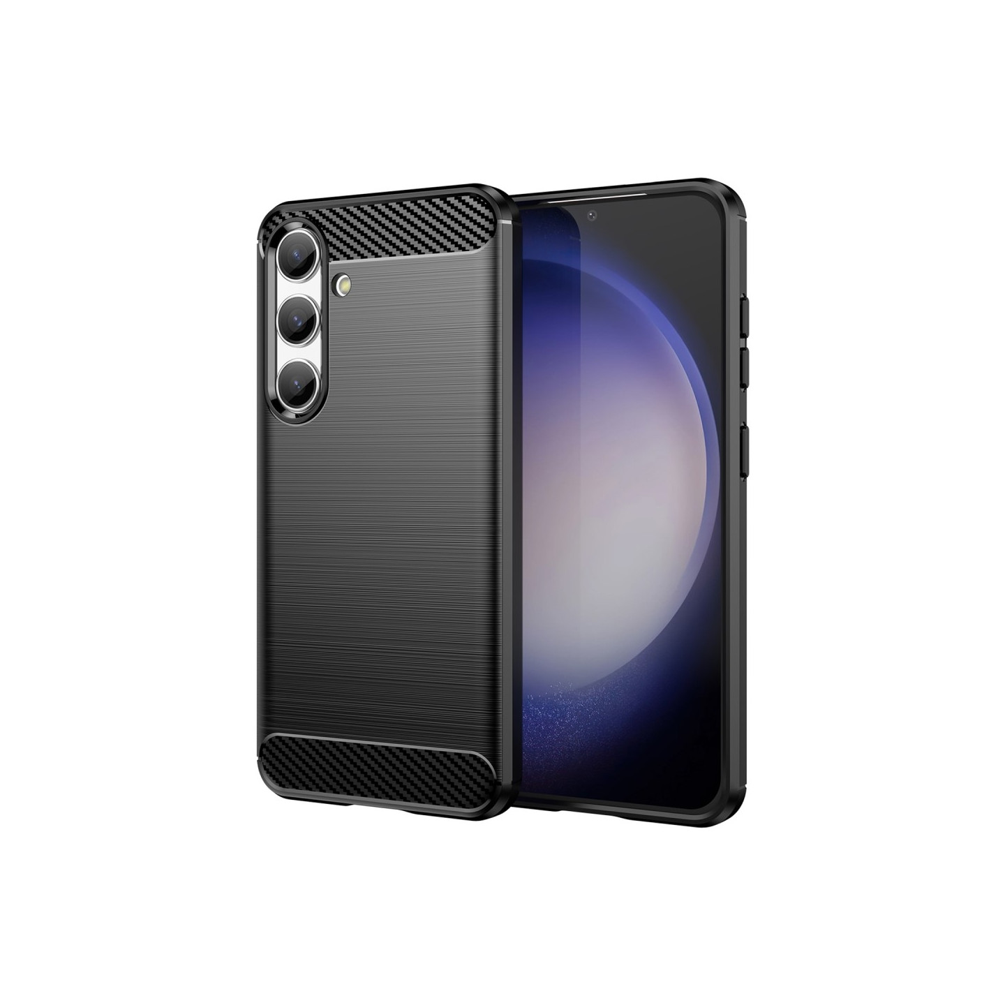 Samsung Galaxy S24 Kotelon Puhelimen Kansi TPU Hiilikuiturakenne