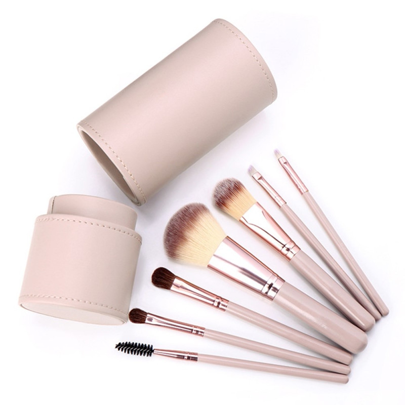 BANFI 7pcs Eyeshadow Foundation Lip Makeup - børstesett med eske