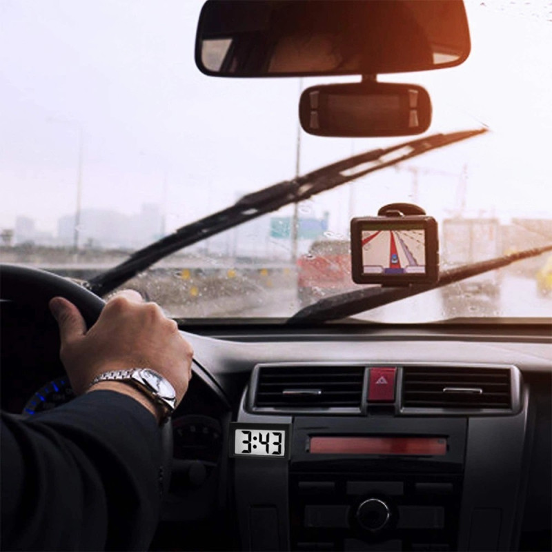 Mini Kannettava Yksinkertainen Hiljainen Digitaalikello Auton kodin elektroninen kello