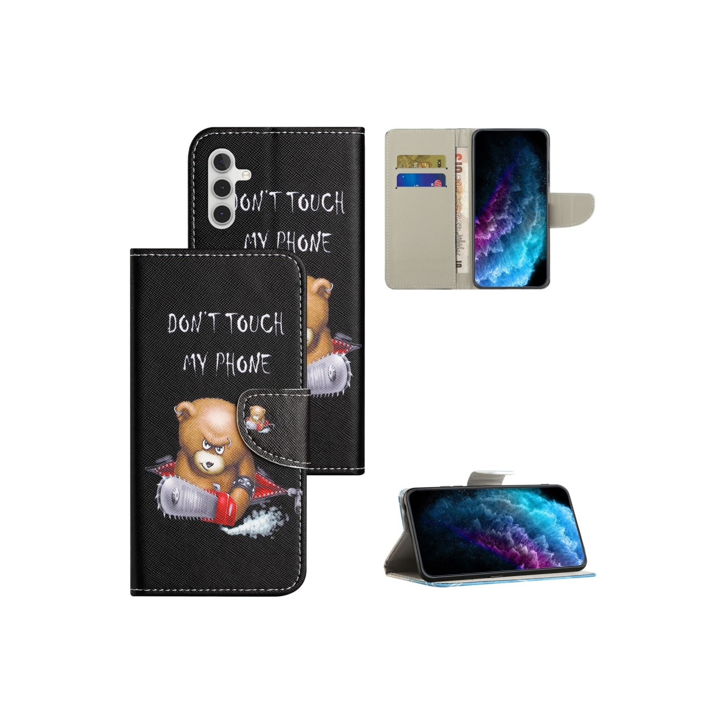 Til Samsung Galaxy A15 Lommebok - deksel Mønsterdeksel